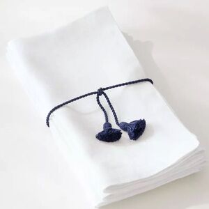 NWT! Set of 4 Serena & Lily Salento Linen Napkins in White